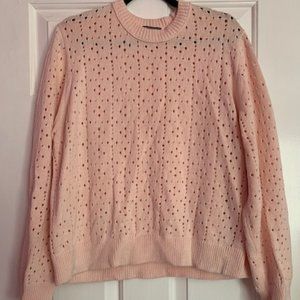 J Crew Point Sur Plus Size Pink Sweater Sz 3X New